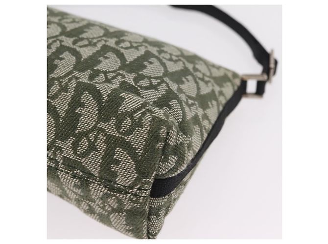 Pouch accessori Christian Dior Trotter Canvas Khaki Silver Auth mr2991V Argento Cachi - vista 15