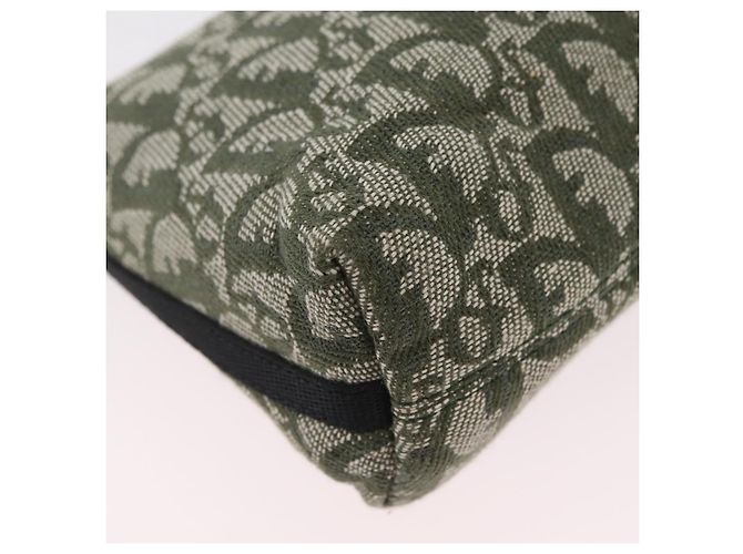 Pouch accessori Christian Dior Trotter Canvas Khaki Silver Auth mr2991V Argento Cachi - vista 16