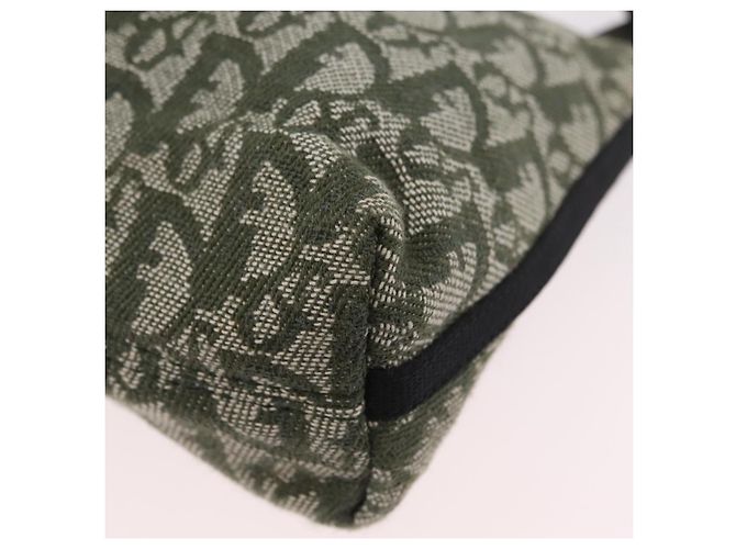 Pouch accessori Christian Dior Trotter Canvas Khaki Silver Auth mr2991V Argento Cachi - vista 17