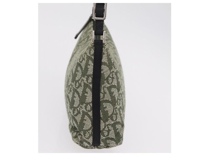 Pouch accessori Christian Dior Trotter Canvas Khaki Silver Auth mr2991V Argento Cachi - vista 3