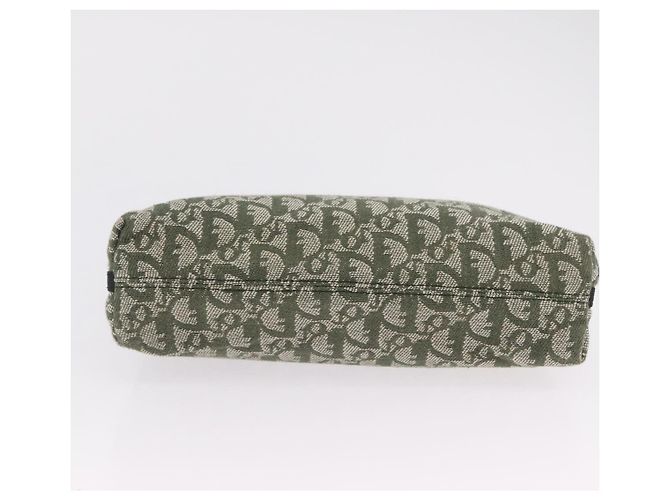 Pouch accessori Christian Dior Trotter Canvas Khaki Silver Auth mr2991V Argento Cachi - vista 5