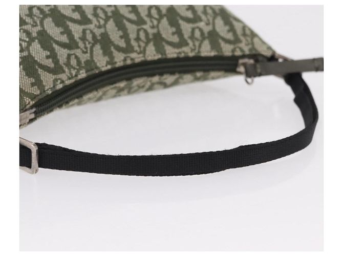 Pouch accessori Christian Dior Trotter Canvas Khaki Silver Auth mr2991V Argento Cachi - vista 7