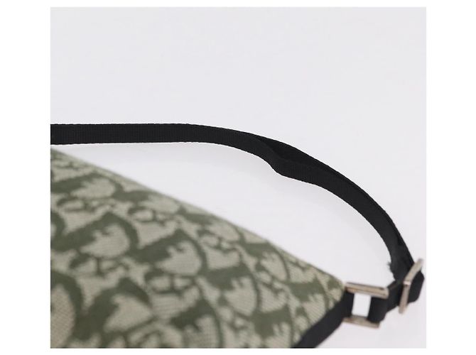Pouch accessori Christian Dior Trotter Canvas Khaki Silver Auth mr2991V Argento Cachi - vista 8