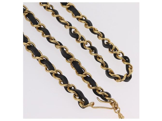 Collana CHANEL metallo Gold Tone CC Auth bs37294A - vista 4