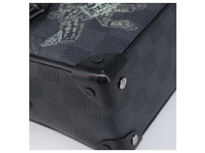 Borsa LOUIS VUITTON Damier Grafitte Mini Soft Trunk Bag N45278 LV Auth 203304M Damier ebene - vista 15