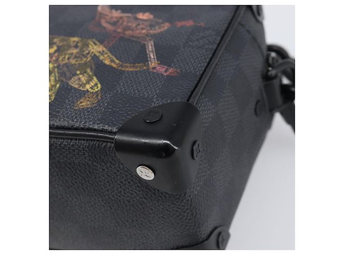 Borsa LOUIS VUITTON Damier Grafitte Mini Soft Trunk Bag N45278 LV Auth 203304M Damier ebene - vista 16
