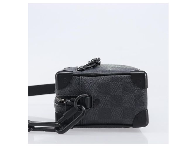 Borsa LOUIS VUITTON Damier Grafitte Mini Soft Trunk Bag N45278 LV Auth 203304M Damier ebene - vista 4