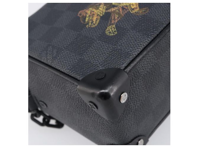 Borsa LOUIS VUITTON Damier Grafitte Mini Soft Trunk Bag N45278 LV Auth 203304M Damier ebene - vista 9