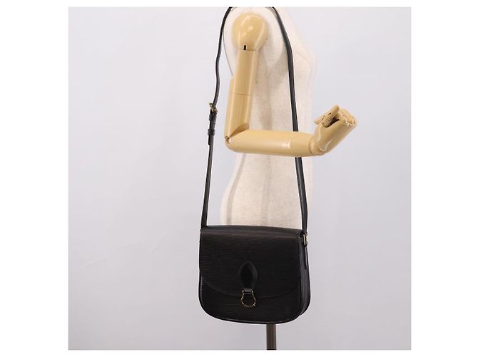 Borsa a tracolla LOUIS VUITTON Epi Saint Cloud GM Black Noir M52192 LV Auth ep16207A Nero - vista 26