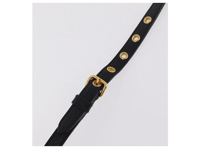 Borsa a mano Miu Miu Matelassé in pelle 2way Nera Tono Oro Auth ki6891M Nero - vista 17