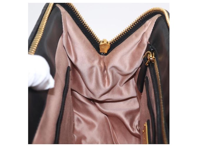Borsa a mano Miu Miu Matelassé in pelle 2way Nera Tono Oro Auth ki6891M Nero - vista 27