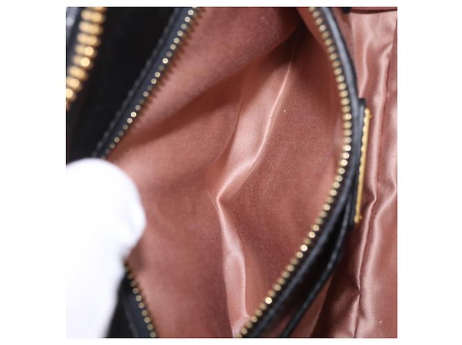 Borsa a mano Miu Miu Matelassé in pelle 2way Nera Tono Oro Auth ki6891M Nero - vista 29