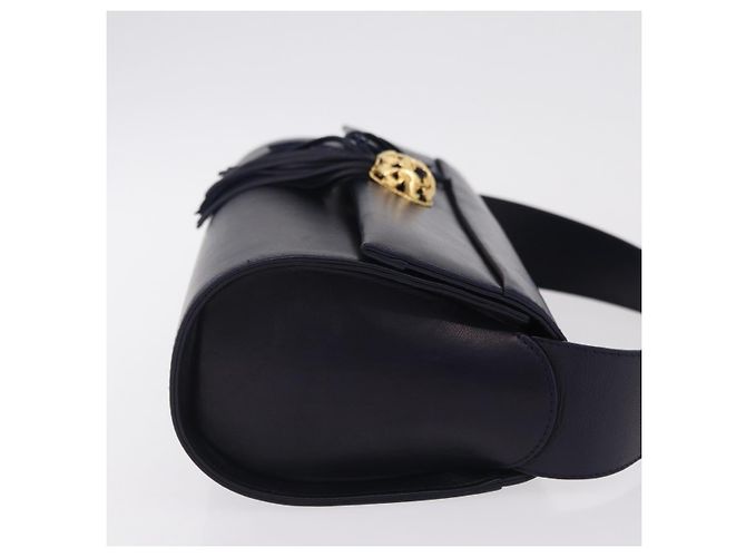 Borsa a tracolla Salvatore Ferragamo in pelle blu navy e oro Auth 206283A D'oro - vista 3