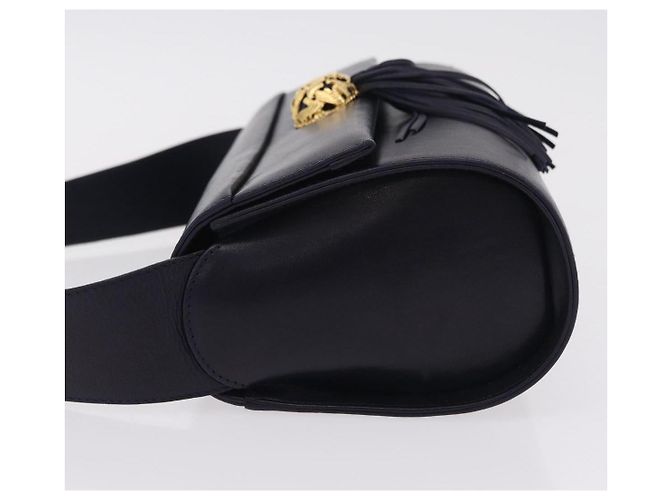 Borsa a tracolla Salvatore Ferragamo in pelle blu navy e oro Auth 206283A D'oro - vista 4