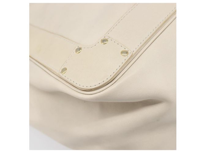 Chloé Borsa Tote Chloe Eden Small in Pelle Bianco Oro Auth 204236 D'oro - vista 16