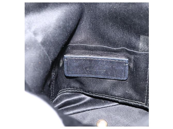 Autre Marque Borsa Tote SAINT LAURENT Downtown in pelle verniciata nera e oro Auth bs37430A Nero D'oro - vista 19