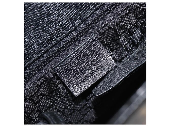 Borsa a mano GUCCI Pelle Canvas Nero Oro 002 1113 Auth ep16164A - vista 18
