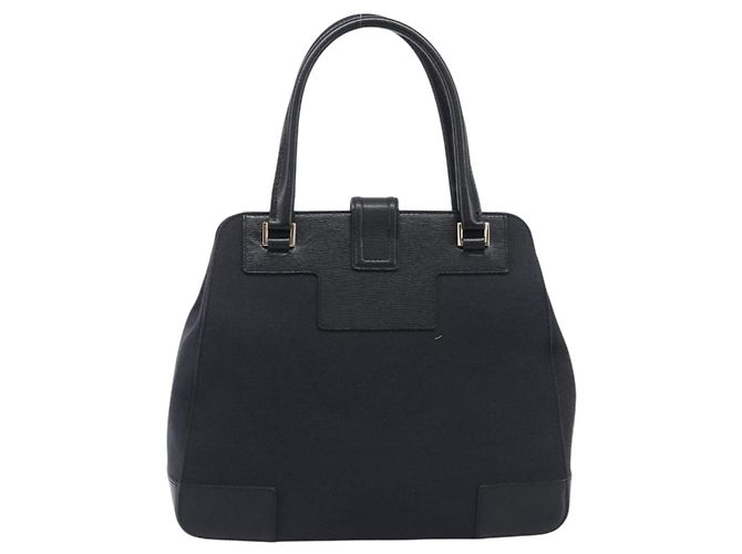 Borsa a mano GUCCI Pelle Canvas Nero Oro 002 1113 Auth ep16164A - vista 2