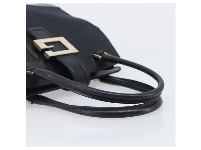 Borsa a mano GUCCI Pelle Canvas Nero Oro 002 1113 Auth ep16164A - vista 7