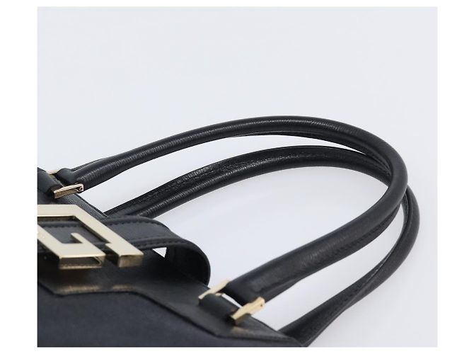 Borsa a mano GUCCI Pelle Canvas Nero Oro 002 1113 Auth ep16164A - vista 8
