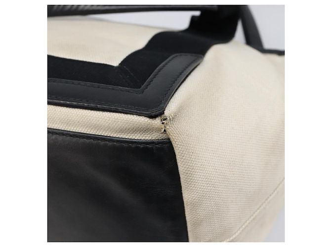 BALENCIAGA Navy Cabas Tragetasche aus Canvas Weiß Schwarz 339933 Auth bs37238 - Ansicht 15