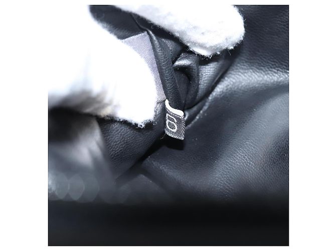 Bally Schultertasche mit Kette aus Leder Schwarz Goldfarben Auth BA16143 - Ansicht 11