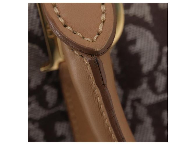Borsa a mano Christian Dior Trotter Canvas Marrone Oro Auth ka6338V D'oro - vista 16