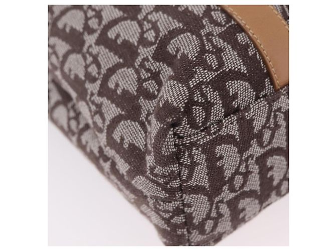 Borsa a mano Christian Dior Trotter Canvas Marrone Oro Auth ka6338V D'oro - vista 17