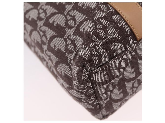 Borsa a mano Christian Dior Trotter Canvas Marrone Oro Auth ka6338V D'oro - vista 19