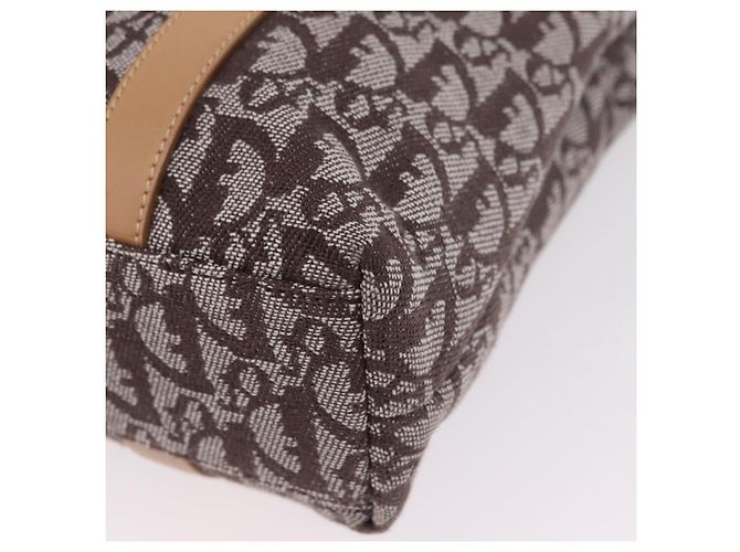 Borsa a mano Christian Dior Trotter Canvas Marrone Oro Auth ka6338V D'oro - vista 20