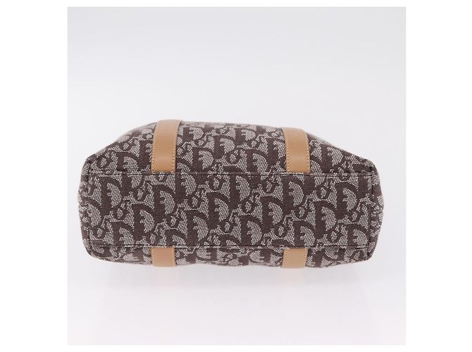 Borsa a mano Christian Dior Trotter Canvas Marrone Oro Auth ka6338V D'oro - vista 5