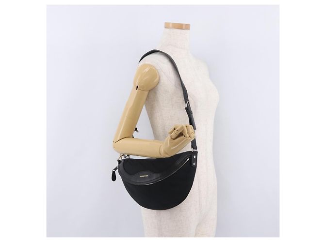 BALENCIAGA Borsa a tracolla Souvenir Pelle Nero Argento 531550 Auth mr3029A - vista 30