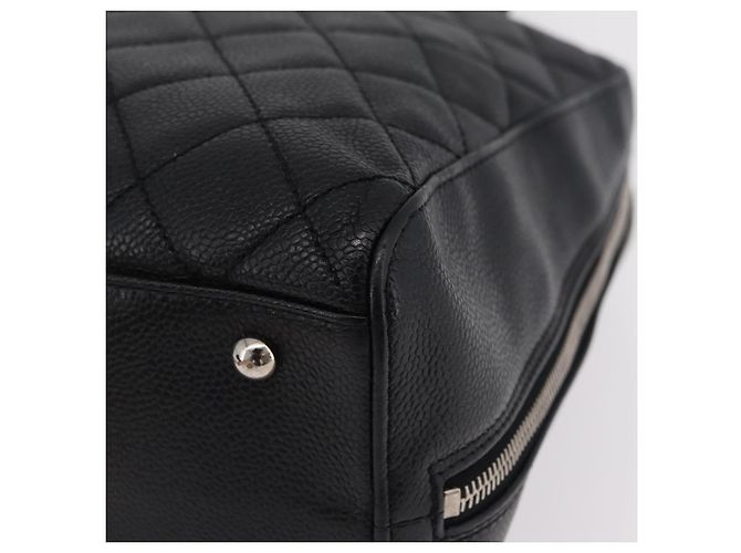 CHANEL Handtasche Caviar Skin Black Gold Tone CC Auth mr3003V Schwarz - Ansicht 15