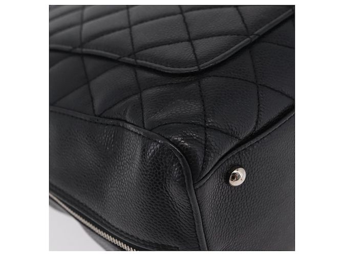 CHANEL Handtasche Caviar Skin Black Gold Tone CC Auth mr3003V Schwarz - Ansicht 16
