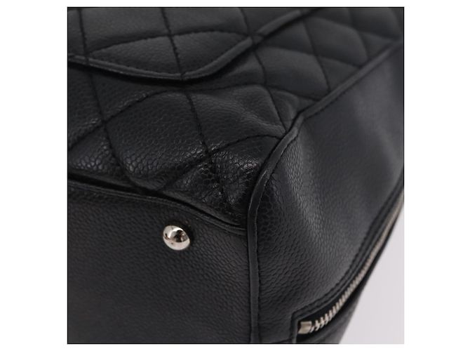 CHANEL Handtasche Caviar Skin Black Gold Tone CC Auth mr3003V Schwarz - Ansicht 17