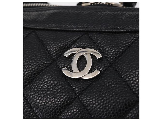 CHANEL Handtasche Caviar Skin Black Gold Tone CC Auth mr3003V Schwarz - Ansicht 18