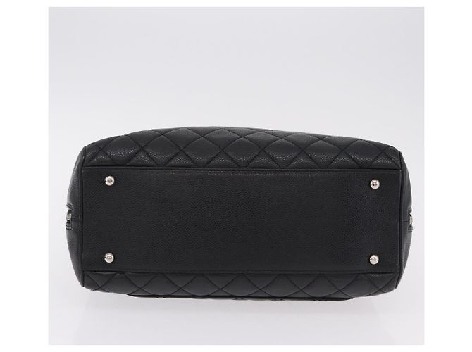 CHANEL Handtasche Caviar Skin Black Gold Tone CC Auth mr3003V Schwarz - Ansicht 5