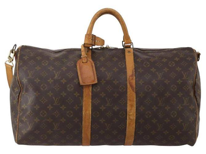 LOUIS VUITTON Monogram Keepall Bandouliere 55 Borsa Boston M41414 LV Auth 201227 Monogramma - vista 13