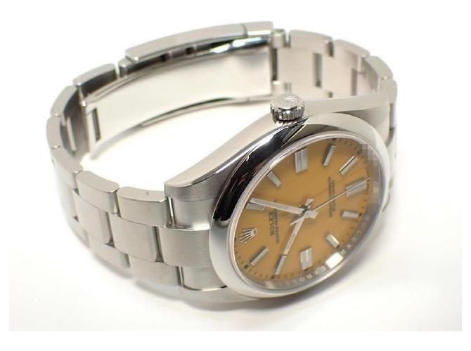 ROLEX Oyster PERPETUAL 41 yellow 124300 Mens Argento - vista 10