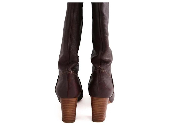 Chloé Brown Leather Boots Size 38 - view 2