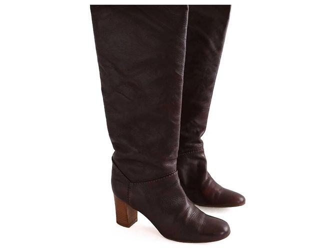Chloé Brown Leather Boots Size 38 - view 3