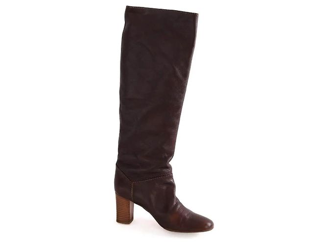 Chloé Brown Leather Boots Size 38 - view 4