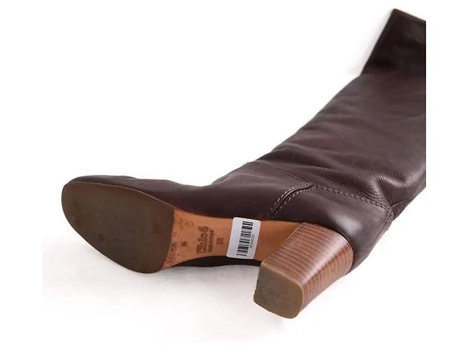 Chloé Brown Leather Boots Size 38 - view 6