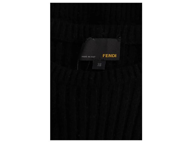 Fendi Kleid aus schwarzem Kaschmir - Ansicht 5
