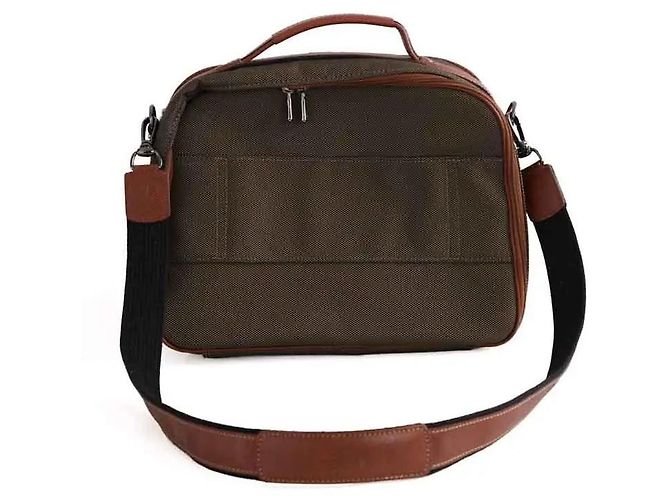 Bolso vanity Longchamp de cuero caqui - vista 3