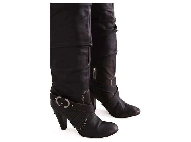 Stivali Bally in pelle marrone - vista 3