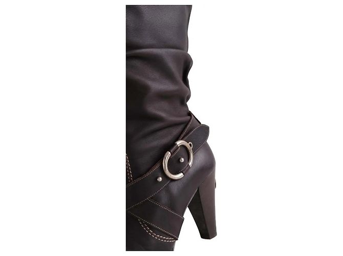 Stivali Bally in pelle marrone - vista 5
