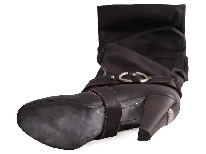 Stivali Bally in pelle marrone - vista 6