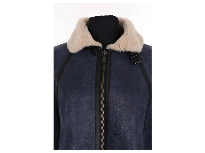 Abrigo de cuero azul Isabel Marant Etoile - vista 2