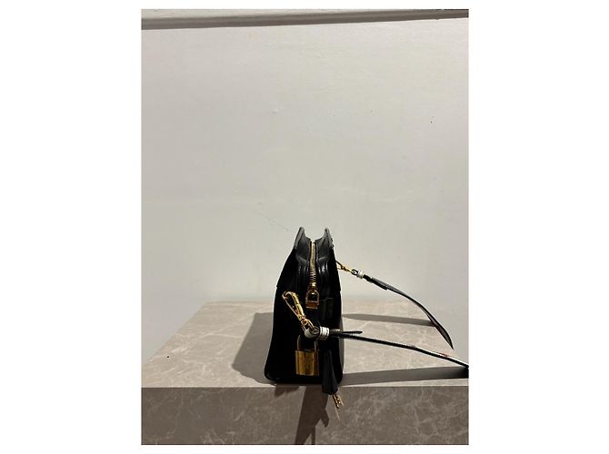 Prada Double Handtasche aus schwarzem Saffiano Leder - Ansicht 6